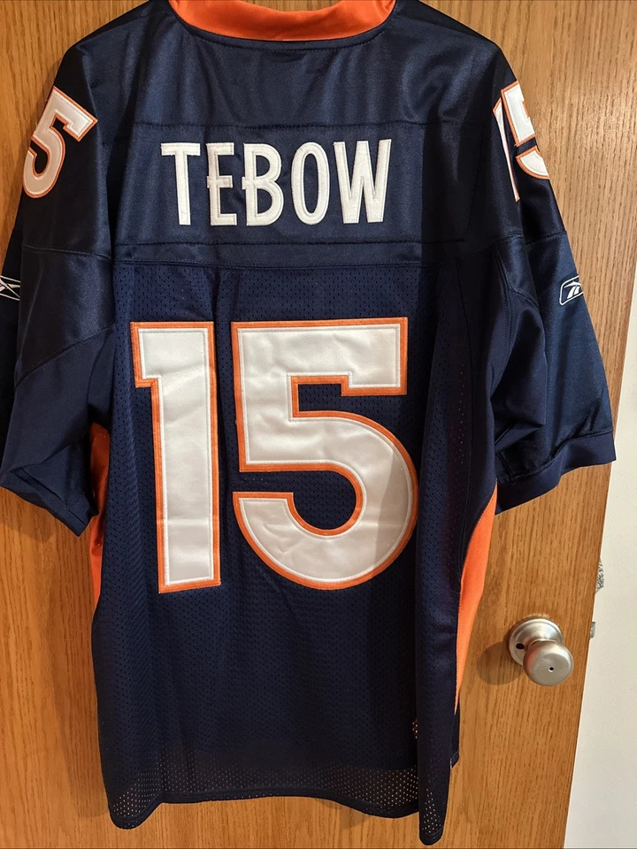 Camiseta deportiva cosida unisex talla 54 de los Denver Broncos Tim Tebow Reebok On Field nueva con etiquetas Foto 4 de 4