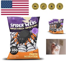 Halloween Spider Web Decoration, 200 Sqare Feet  Plastic Spiders, Halloween ...