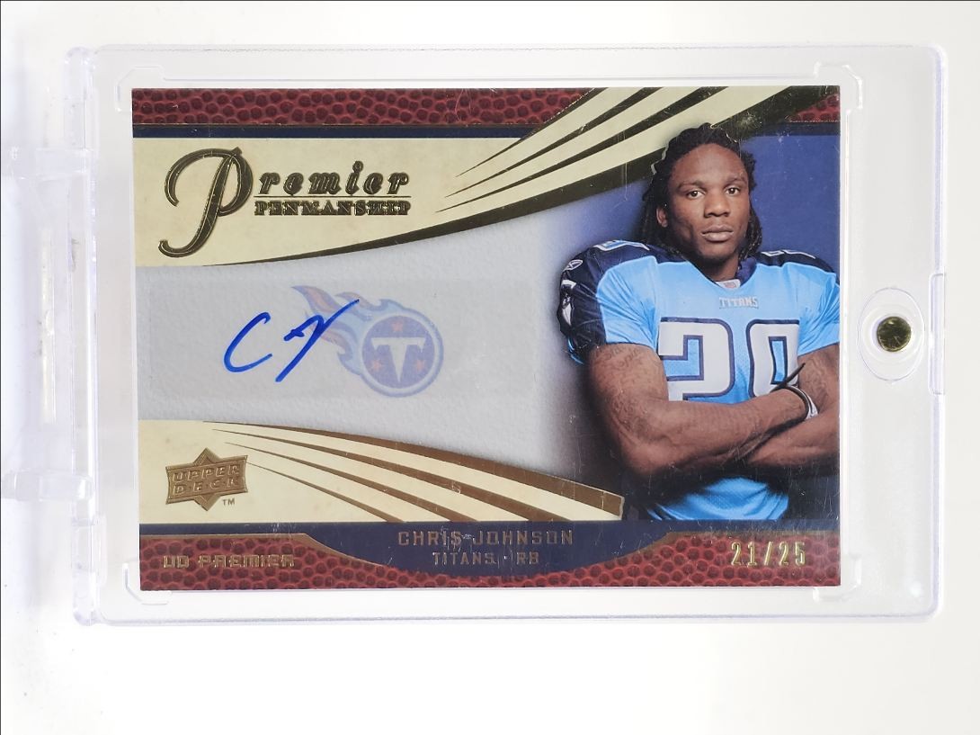 Chris Johnson Upper Deck Premier Premier Penmanship #PP22 Gold