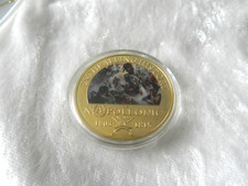 Médaille Napoléon Bonaparte plaqué or / The Napoleonic Wars _3