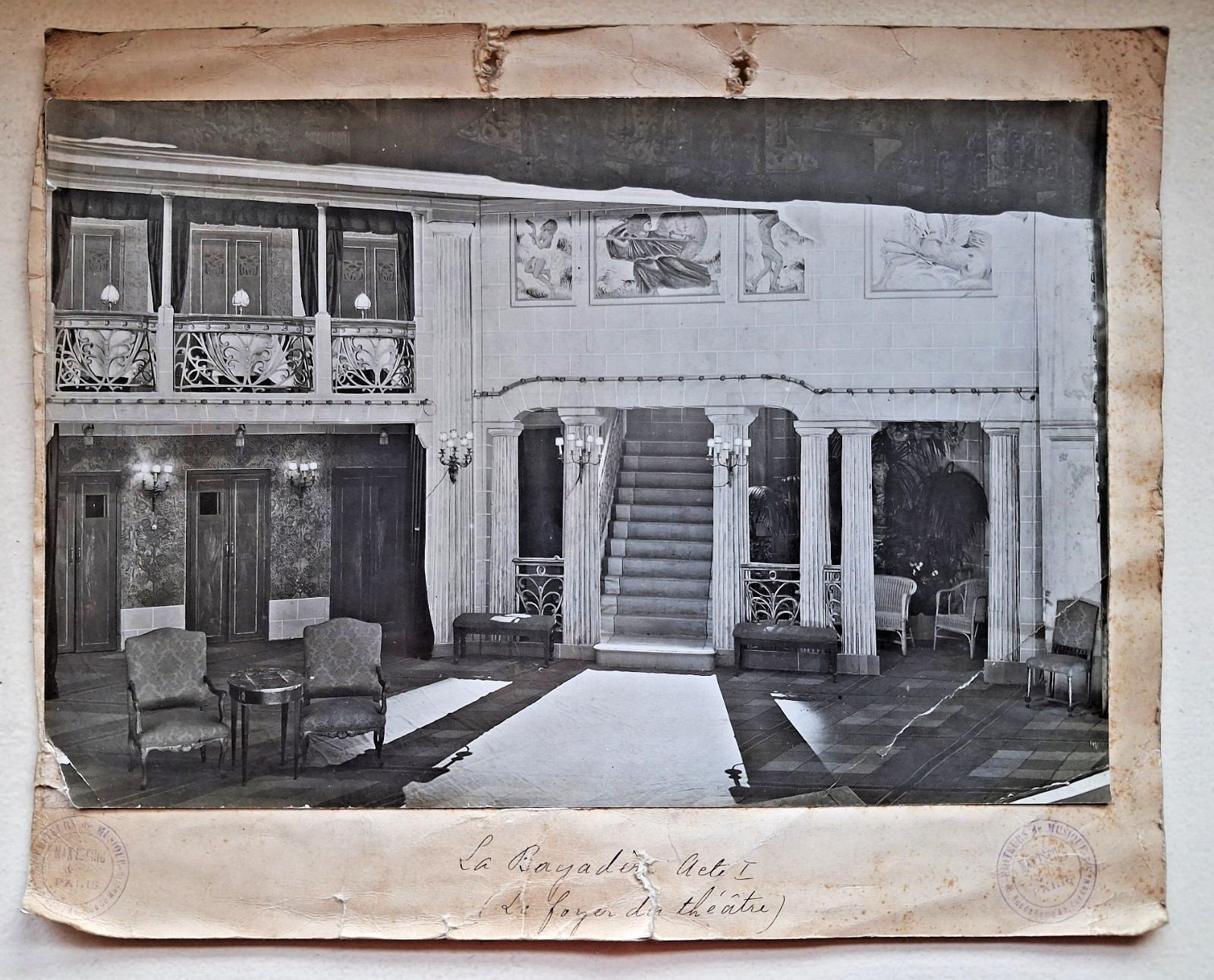 PHOTO 1925 decor " LA BAYADERE " Opérette de KALMANN