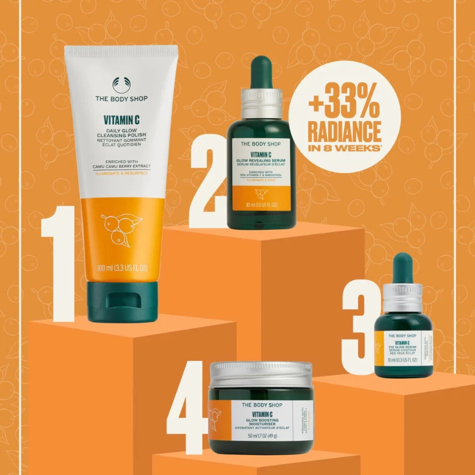 1 X Esmalte Limpiador Brillo Vitamina C The Body Shop 100 ml Gel Exfoliante Brillante Foto 4 de 4