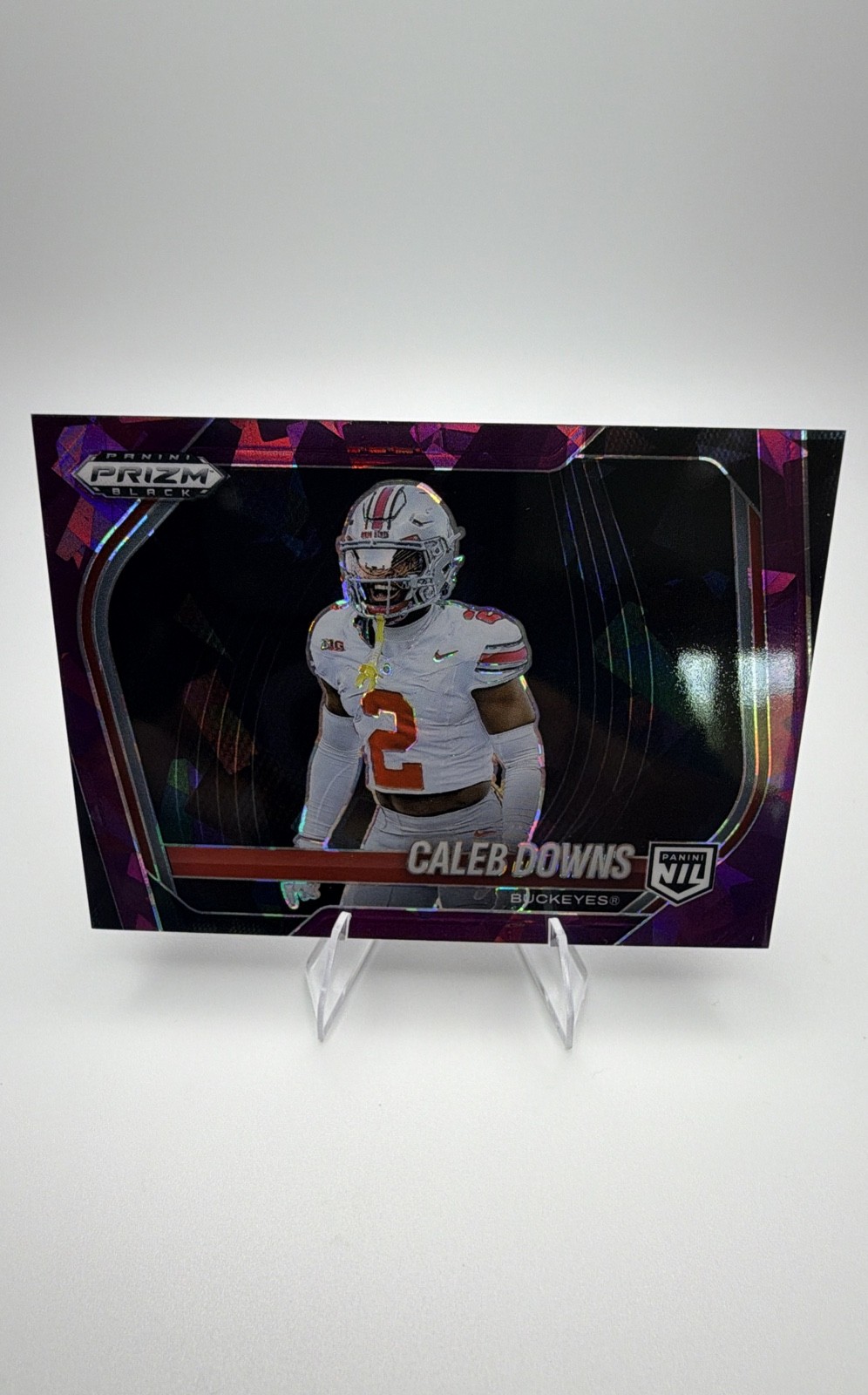 2025 Panini Prizm Black - Prospects Extended Caleb Downs #190 Purple Ice...