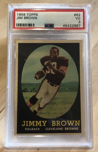 1958 Topps # 62 Jim Brown PSA 3 VG