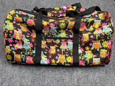 Large Owl Print Utility Tote Bag Craft Storage Travel Carry Case Shoulder Bag