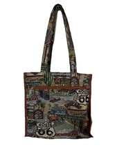 Route 66 Tapestry Tote Bag Purse with coin purse