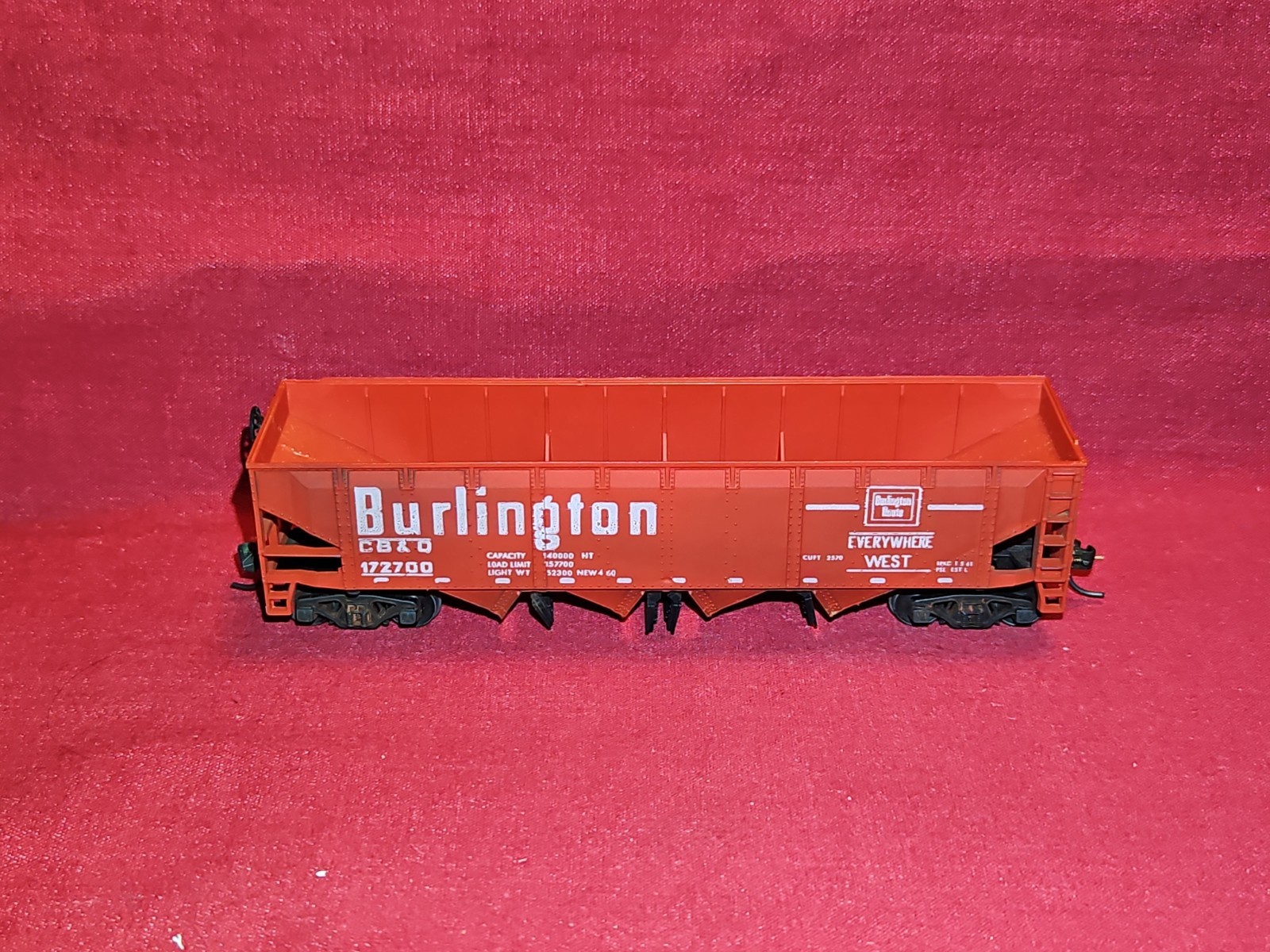 HO Burlington Route CB&Q Hopper Car # 172700