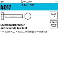 100Er Pack(Stk) Bufab 004017940000060050 Sechskantschraube Iso 4017 Vg M 6 X 50