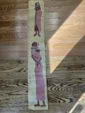 African Batik Wax Cloth Print Wall Hanging Woman 36 X 6