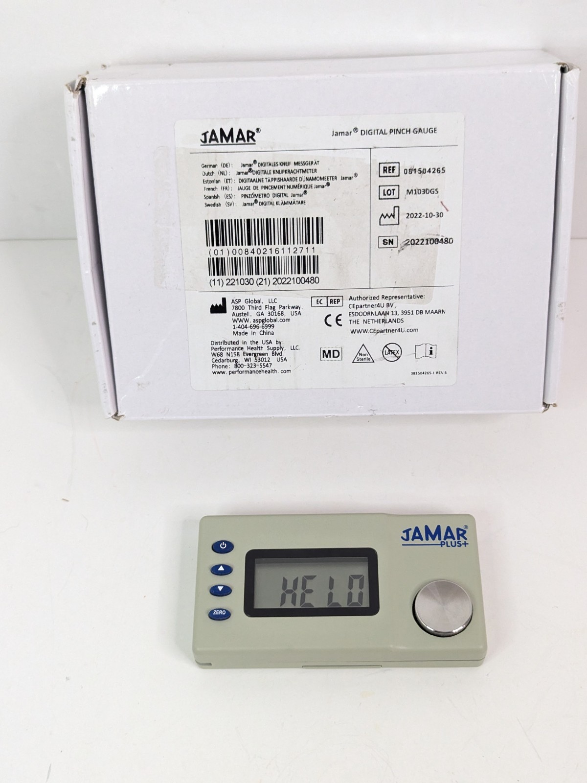 Jamar Plus Pinch Gauge LCD Display 081504265 Stores 99 Readings Netherlands New
