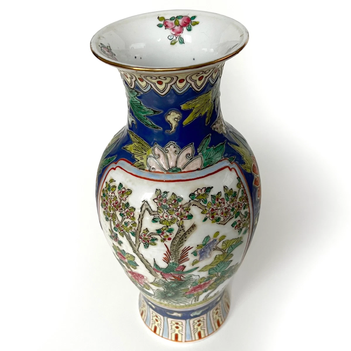 陶瓷蓝色复古原创中国风花瓶| eBay