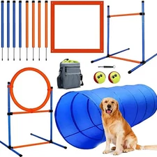 Dog agility training equipment, 60-piece dog obstacle training beginner set