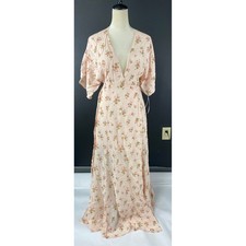 Reformation Wrap Maxi Dress Women's Size XS Pink Floral