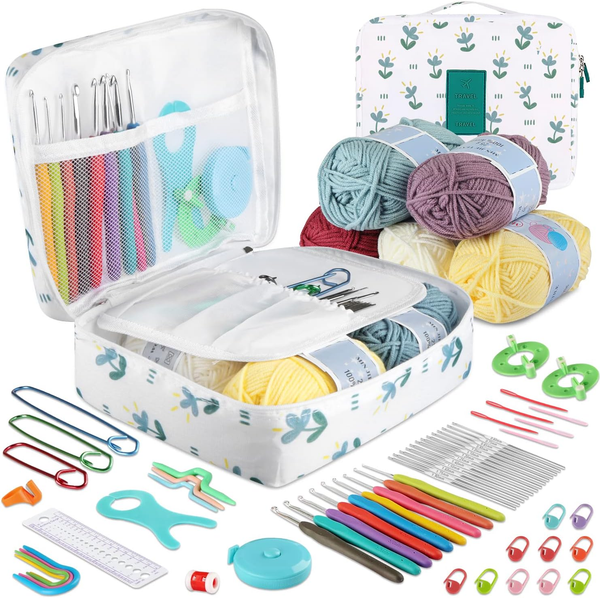 OWill 61 StüCk HäKelnadel Set,HäKelset FüR AnfäNger Und Erwachsene,HäKeln Strick-image