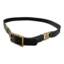 Chanel Ledergürtel Coco Mark Gold Hardware Schnalle Hergestellt in Frankreich...