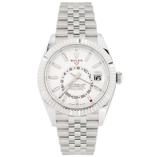 Rolex Sky-Dweller Stainless Steel White Dial Jubilee 42mm 336934 Full Set