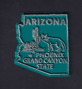 Phoenix Arizona Travel Fridge Magnet Grand Canyon State Cactus Coyote