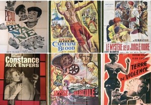Lot 6 AFFICHE CINEMA De Cinéma 1960 film BELMONDO Jeanne MOREAU Michele Morgan