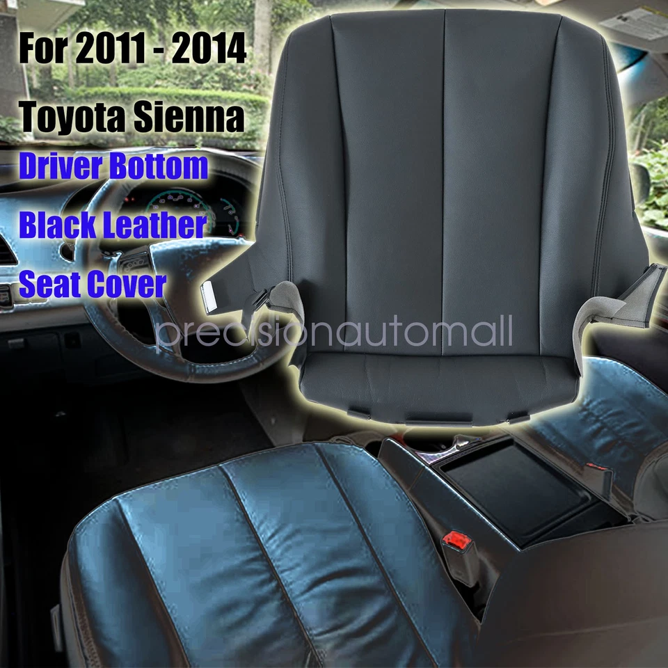 Nueva cubierta inferior del asiento del conductor de cuero negra para Toyota Sienna 2011-2014 Foto 3 de 4