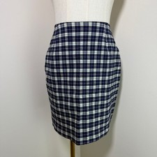VINTAGE 80s 90s stretch plaid mini SKIRT 10