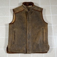 THE TERRITORY AHEAD Santa Barbara Pagosa Shearling Distressed Finish Vest size M
