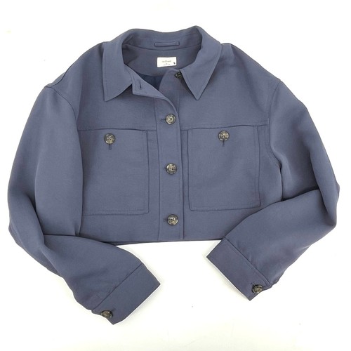 Aritzia Wilfred Little Cropped Jacket Purple Collared Polyester Women's M - Bild 6 von 10