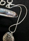 Brighton Silver Tone Jewelry Set Spin Master Scroll Necklace, Bracelet, Earrings — photo 5