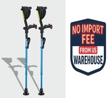 Ergoactives Ergobaum 7G Blue Forearm Crutches Pair Advanced Mobility Support.