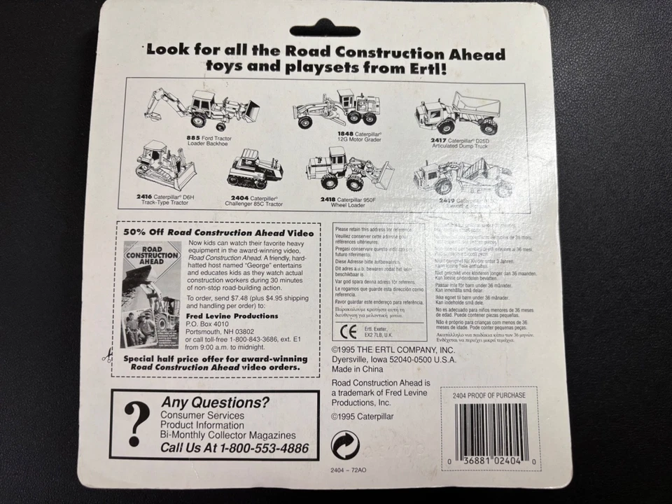 Tractor Ertl Die-Cast "Road Construction Ahead" Caterpillar Challenger 85C - Nuevo en paquete Foto 2 de 2
