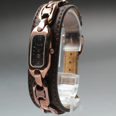 Neue Batt  Exc + 5  Vintage Celine Armbanduhr 300/100 Fuß Damen Qz aus...