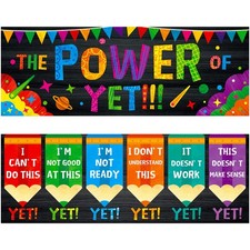 Classroom Banner Poster, 2 PCS Encouragement Bulletin Board Decoration Colorful
