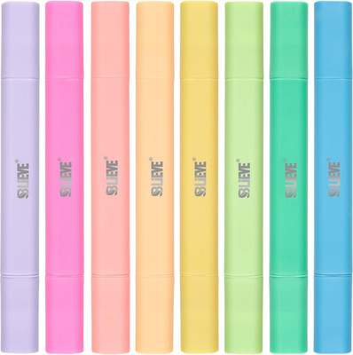 Aesthetic Cute Highlighters No Bleed Through, Dual Tip Chisel & Fine Point, Past