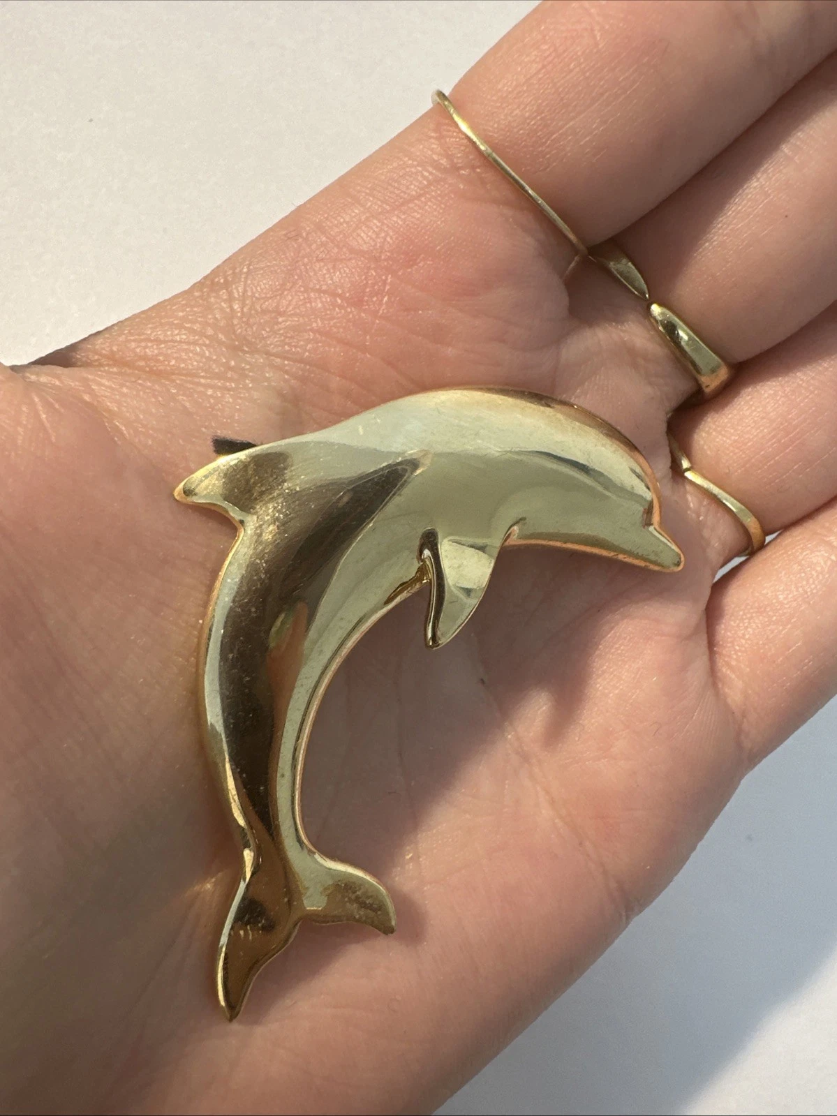 Broche Dauphin Doré Bijoux Fantaisie