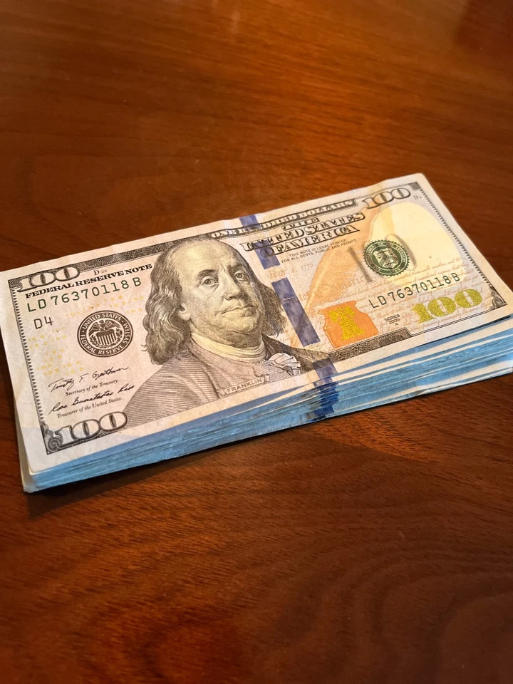 Lot 10x One Hundred ($1,000) Dollar Bills Real U.S. Money from Pack. Normal Cash - Image 2 of 4