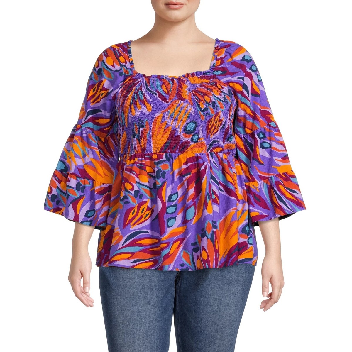 women's plus size smock tops