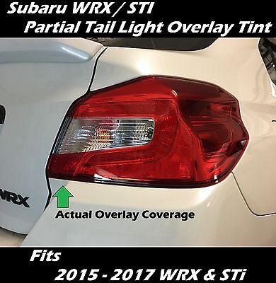 Subaru Impreza Sedan Pre Cut Tail Light Dark Smoke Overlay for 2017