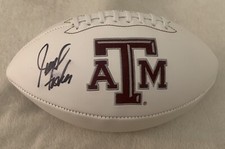 JIMBO FISHER HAND SIGNED TEXAS A&M AGGIES LOGO FOOTBALL W/ BECKETT COA