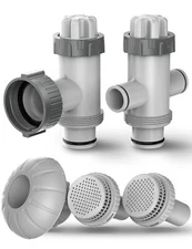 Pool Filter Part Kit Set (Plunger Valve, Split Hose Plunger Valve, 1 ¼ Inch P...