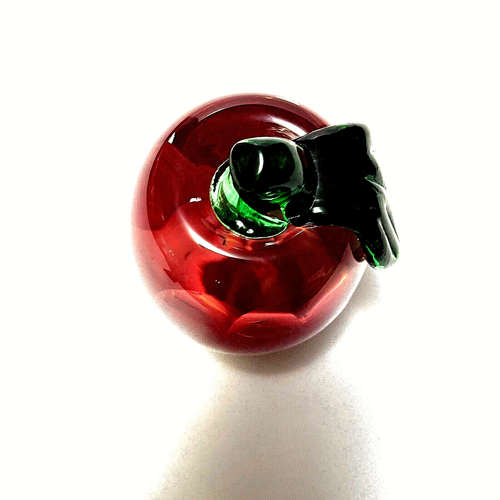 VTG Red Apple Paperweight, Joe Rice Blown Glass (1998) - Picture 4 of 7