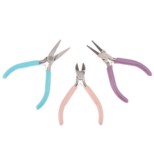 3Pcs/Set Metal Pliers Tool Jewelry Making Needle Round Nose Pliers Tweezers - 第 7/14 張圖片