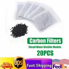20 Pack Home Activated Charcoal Carbon Filter Bags For Water Distiller Purifier