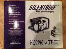 SILENTAIR SCORPION II-TT , ULTRA-QUITE COMPRESSOR NEW IN BOX , 1/6TH HP 110 VOLT