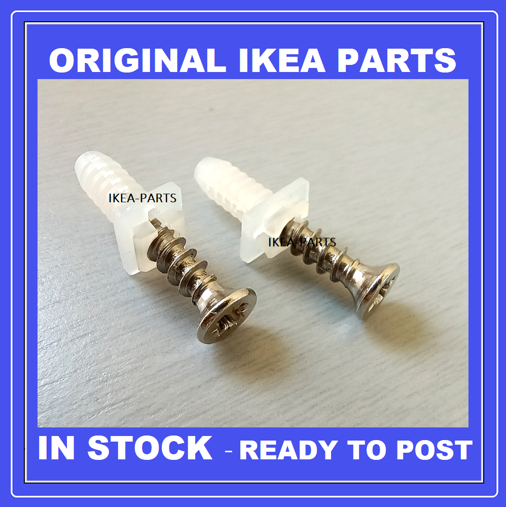 Ikea hinge PAX KOMPLEMENT plastic dowels &screws x2 new ORIGINAL parts