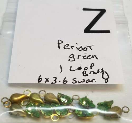 Vtg Loose 6x3.6mm & 6x4mm in Brass Swarovski Pear Rhinestone Jewelry Repair 6000 - Picture 34 of 63