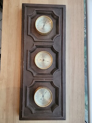 Vintage Springfield Weather Station, Thermometer Barometer