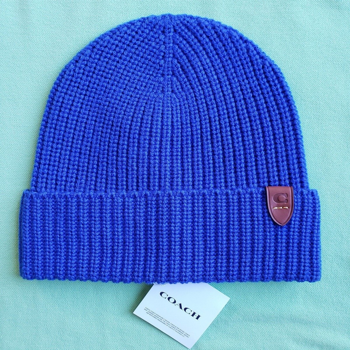 ?50% OFF❄️NWT‼️Coach Unisex Style Rib Knit Merino Wool Beanie Hat ? Authentic Mrs Coach Authentic Embroidered | Ribbed knit beanie – Mixed  main image 2