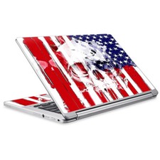 Skins for Acer Chromebook R-13 Decals wrap U.S.A. Flag Skull Drip