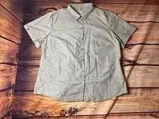 Chef Works Urban Collection Women's 2XL  Gray Button Down Shirt