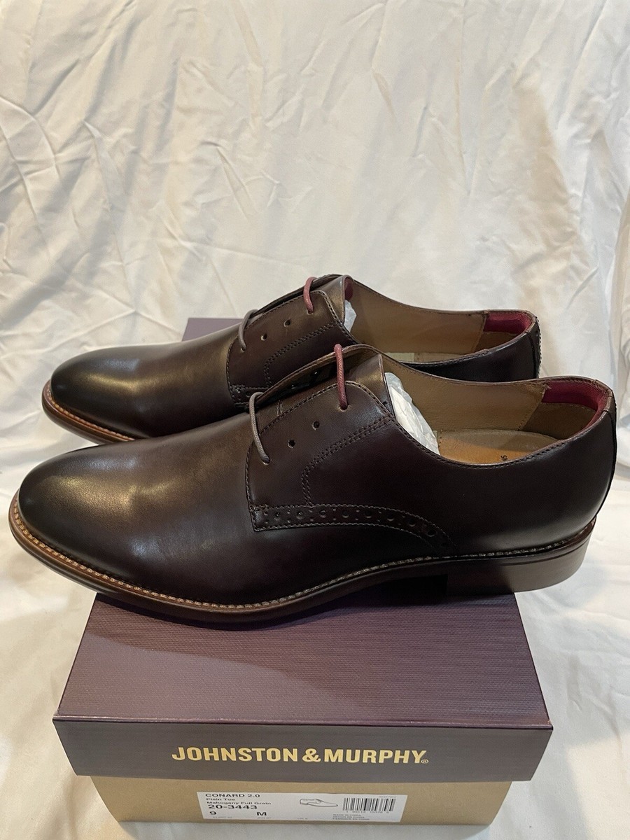 Johnston Murphy Conard Plain Toe Men's Oxford, Size M, Color  Mahogany