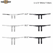 6"8"10" Rise 1.5" Fat T-Bar Handlebar Fit For Harley Softail Dyna 3.5" C to C